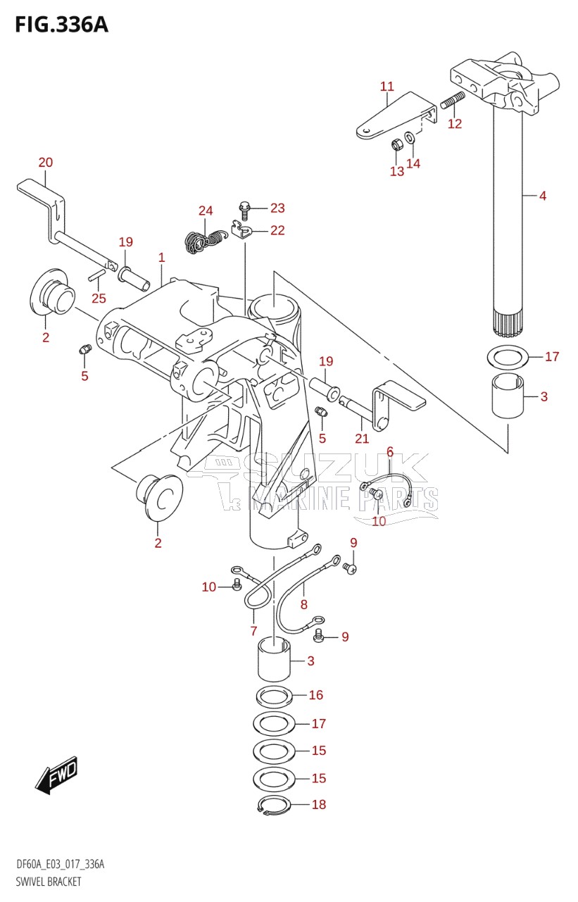 SWIVEL BRACKET (DF40A:E03)