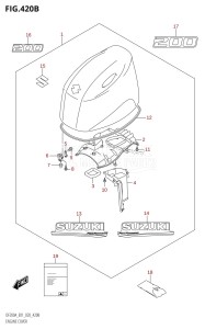 DF200A From 20003F-040001 (E01 E40)  2020 drawing ENGINE COVER (DF200AT:E40,DF200AZ:E40)