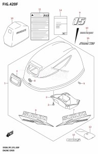 DF15A From 01504F-510001 (P01)  2015 drawing ENGINE COVER (DF15ATH:P01)