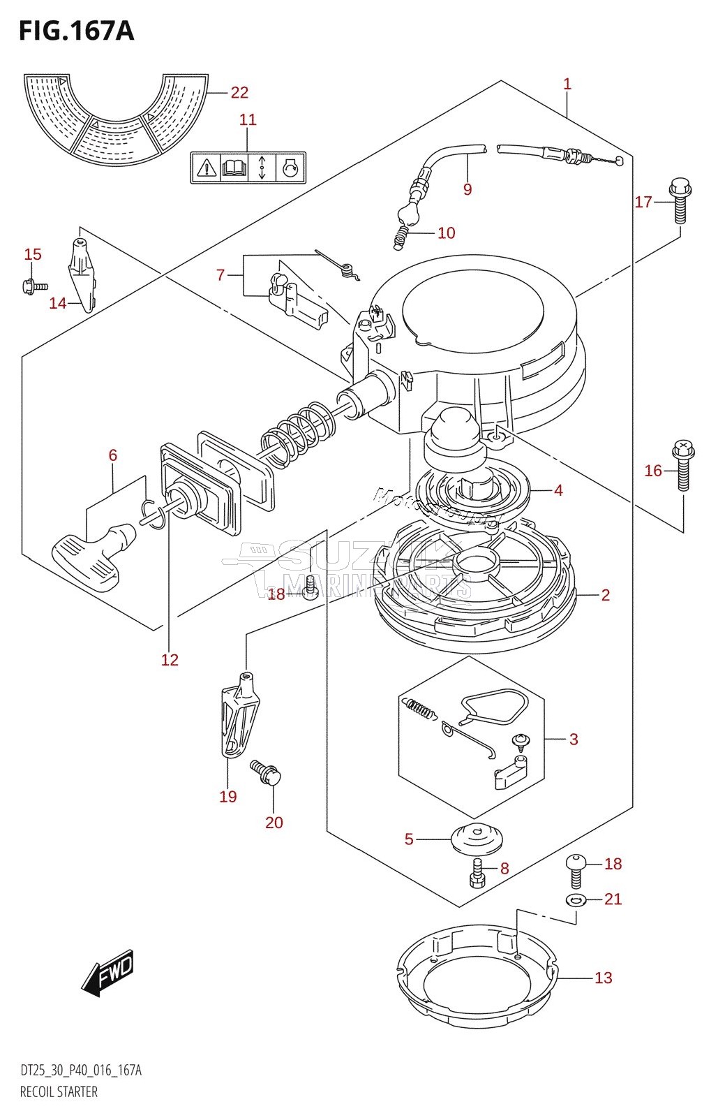 RECOIL STARTER (DT25K:P36)