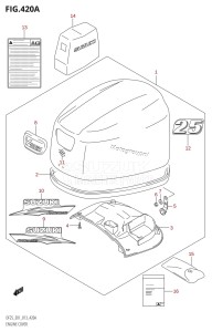 DF25 From 02503F-310001 (E01)  2013 drawing ENGINE COVER (DF25:E01)