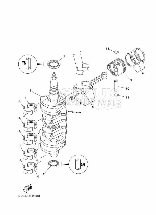 CRANKSHAFT--PISTON