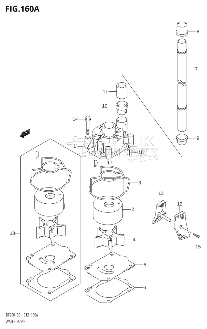 WATER PUMP (DF200T:E01)