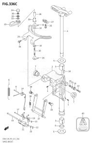 00801F-210001 (2012) 8hp P01-Gen. Export 1 (DF8A  DF8AR) DF8A drawing SWIVEL BRACKET (DF9.9A:P01)