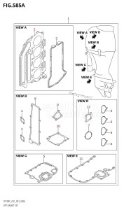 DF100C From 10005F-340001 (E01)  2023 drawing OPT:GASKET SET