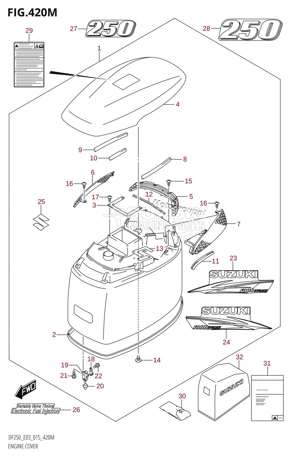 ENGINE COVER (DF250Z:E03)