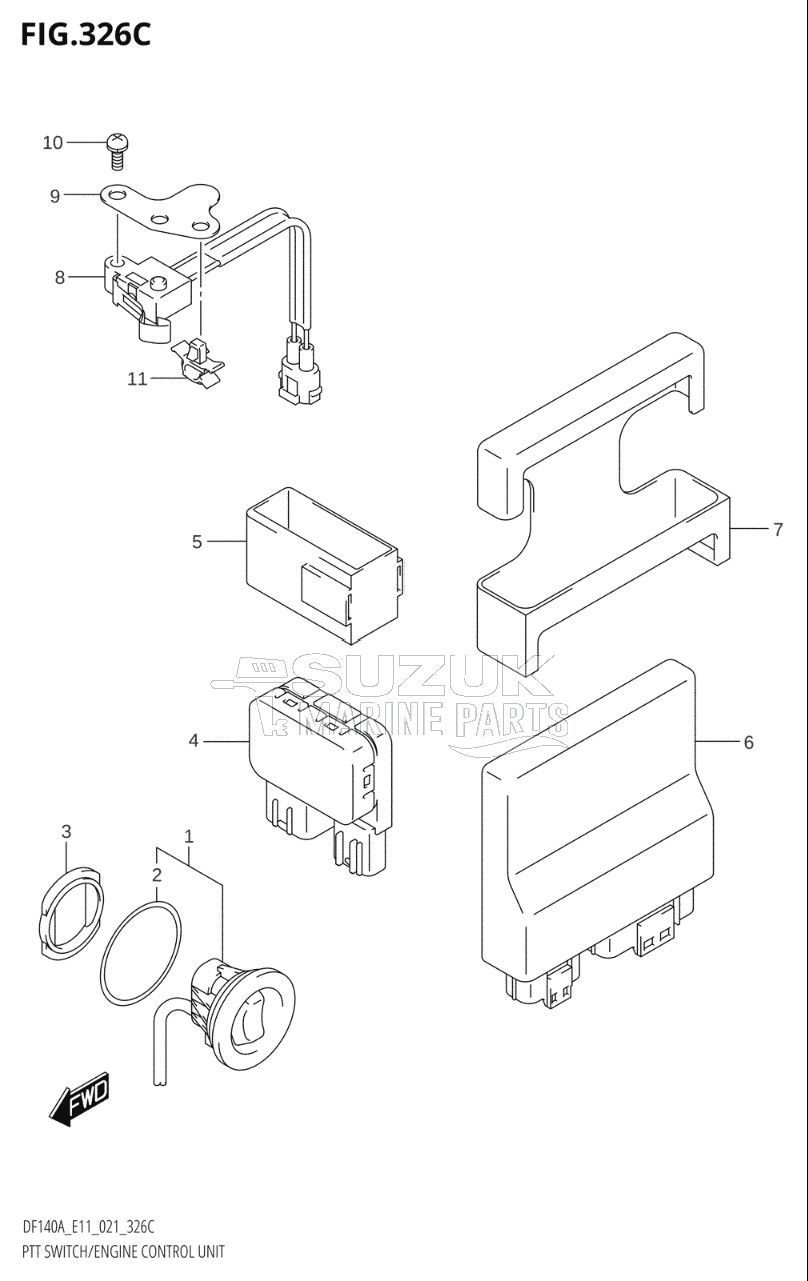 PTT SWITCH / ENGINE CONTROL UNIT (DF140AT,DF140AZ)