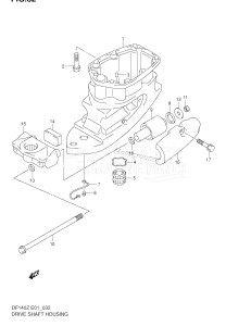 DF140 From 14000Z-251001 ()  2002 drawing DRIVE SHAFT HOUSING