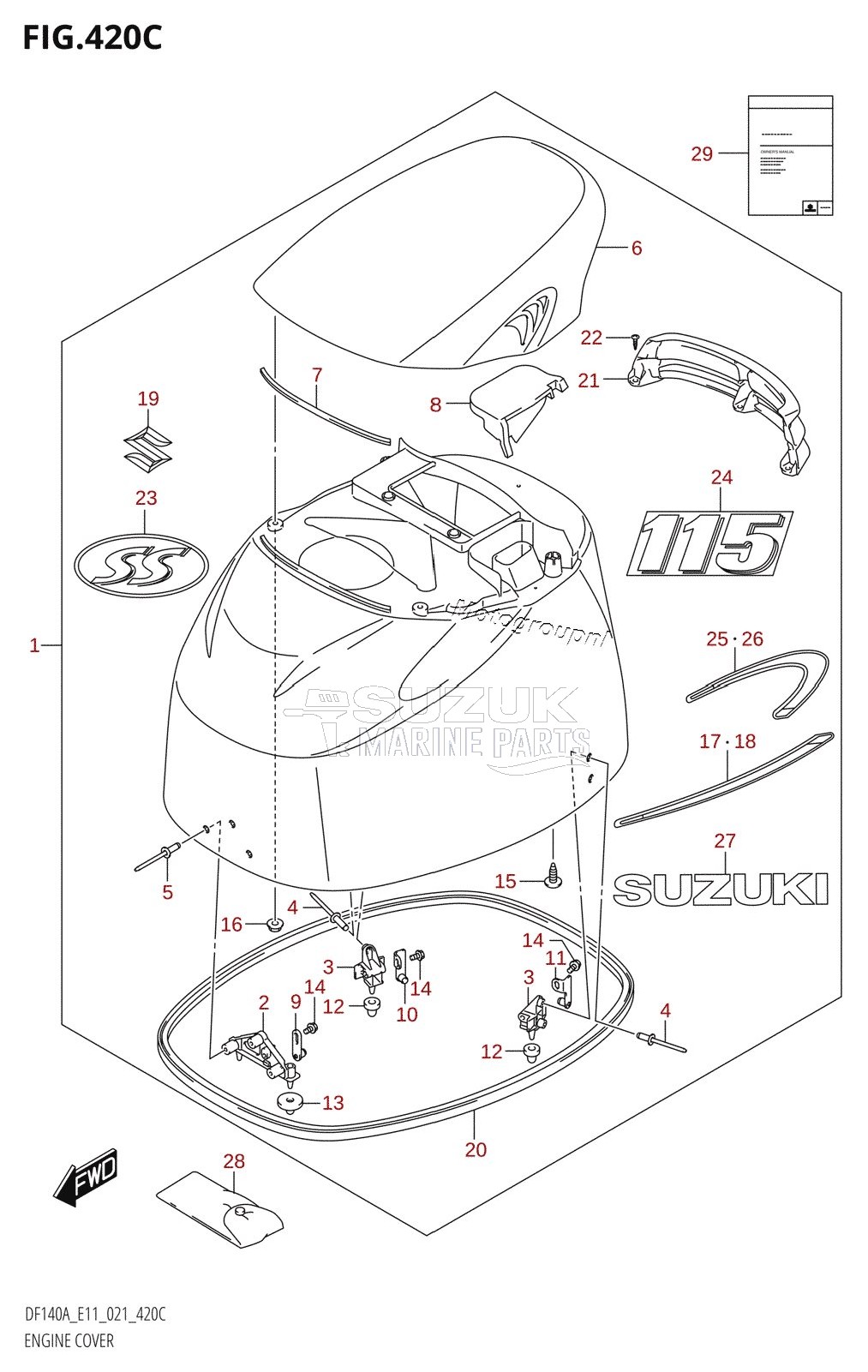 ENGINE COVER (DF115AST)