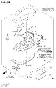 DF225Z From 22503Z-910001 (E01 E40)  2019 drawing ENGINE COVER (DF250T:E40,DF250Z:E40)