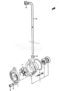 DT2 From 0201-100001 ()  1988 drawing WATER PUMP