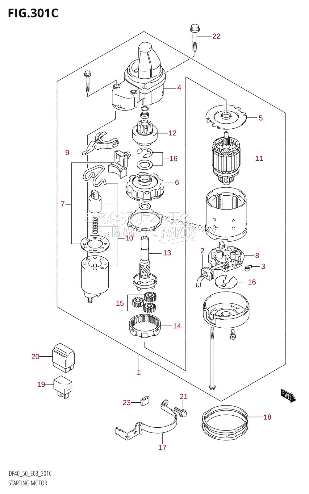 STARTING MOTOR (K5,K6,K7,K8,K9,K10)