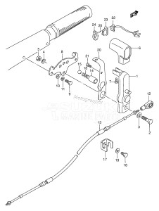 DT65 From 06502-131001 ()  1991 drawing CLUTCH LEVER (DT55HTC)