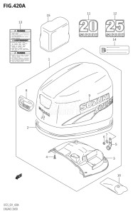 02001F-780001 (2007) 20hp E01-Gen. Export 1 (DF20RK7  DF20RK8) DF20 drawing ENGINE COVER (K6,K7,K8,K9)