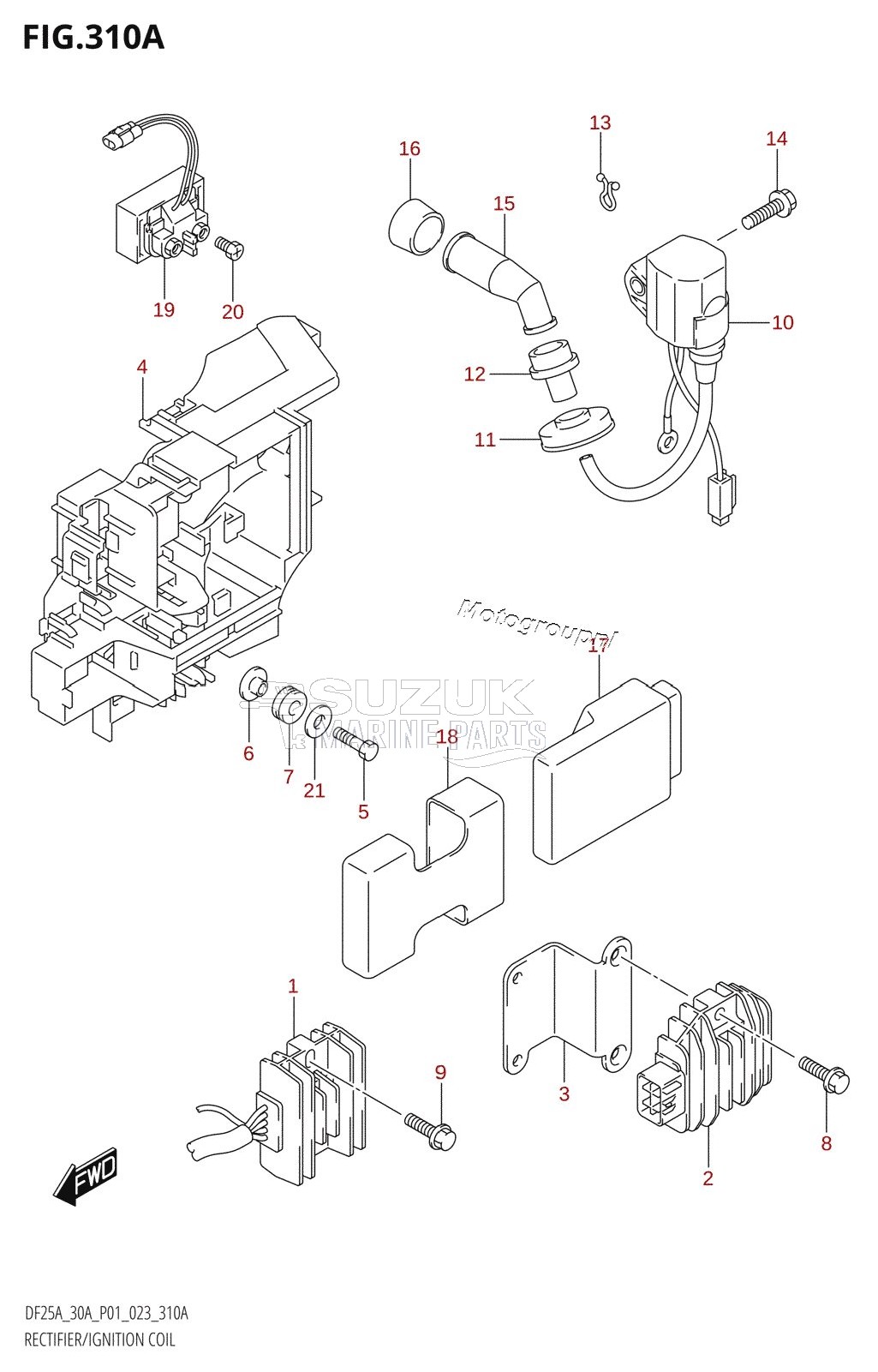 RECTIFIER /​ IGNITION COIL (DF25A)