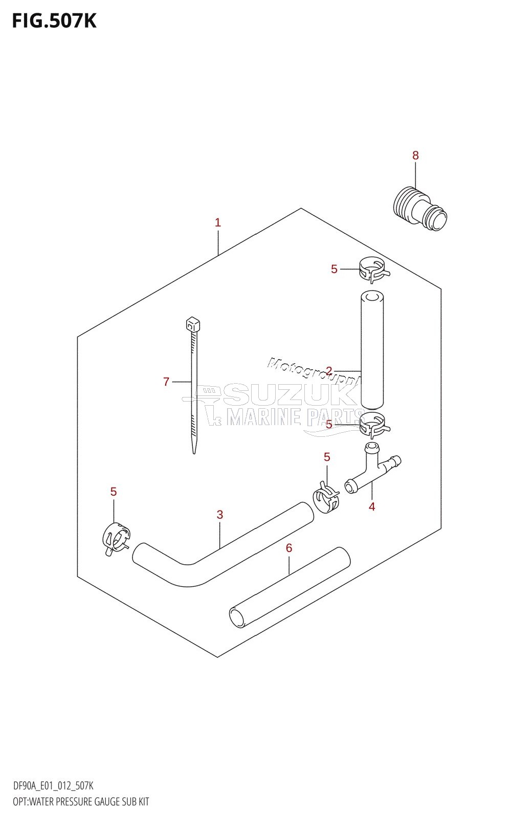 OPT:WATER PRESSURE GAUGE SUB KIT (DF90ATH:E40)