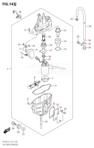 DF115A From 11503F-710001 (E11 E40)  2017 drawing FUEL VAPOR SEPARATOR (DF140AZ:E40)