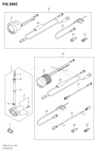 DF90A From 09003F-310001 (E01 E40)  2013 drawing OPT:METER KIT (DF70ATH:E01)