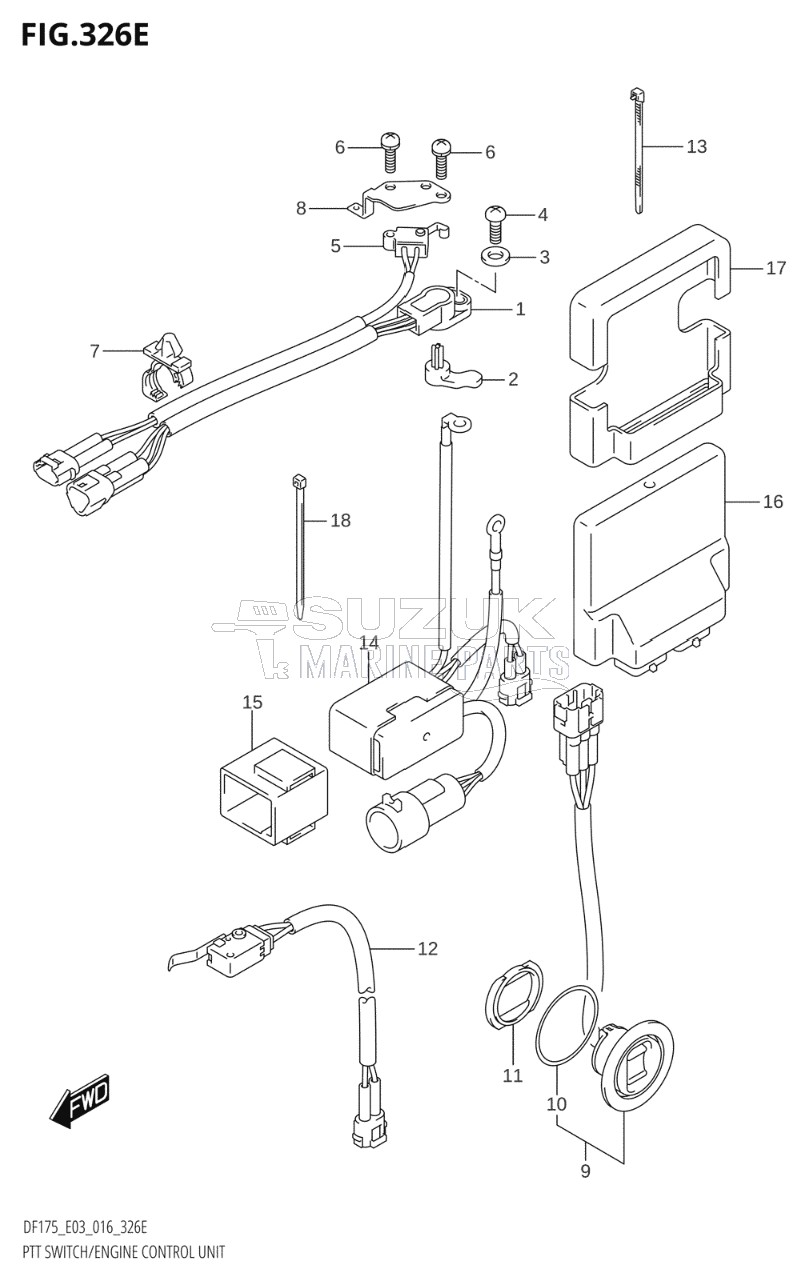 PTT SWITCH / ENGINE CONTROL UNIT (DF175T:E03)