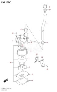 DF150AP From 15003P-810001 (E01 E40)  2018 drawing WATER PUMP (DF175AP:E40)