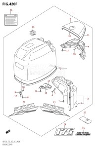 DF150Z From 15002Z-310001 (E03)  2013 drawing ENGINE COVER (DF175T:E03)