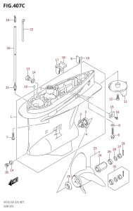 DF250Z From 25003Z-040001 (E03)  2020 drawing GEAR CASE (DF225Z)