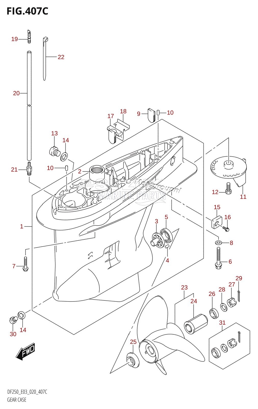 GEAR CASE (DF225Z)