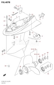 DF140A From 14003F-410001 (E01 E40)  2014 drawing GEAR CASE (DF100AT:E40)