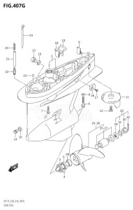 15002F-610001 (2016) 150hp E03-USA (DF150ST  DF150T  DF150TG) DF150 drawing GEAR CASE (DF175Z:E03)