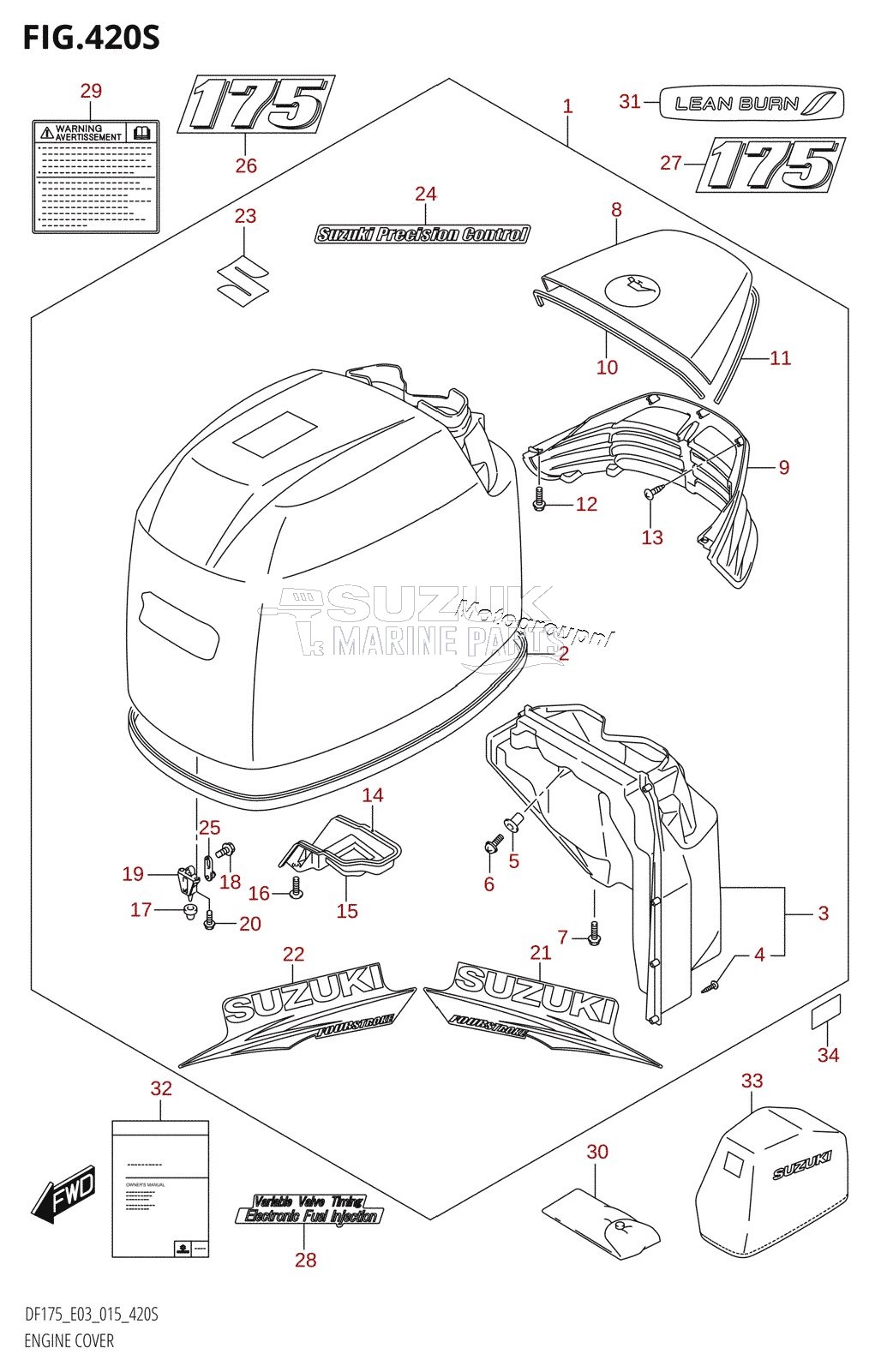 ENGINE COVER (DF175ZG:E03)