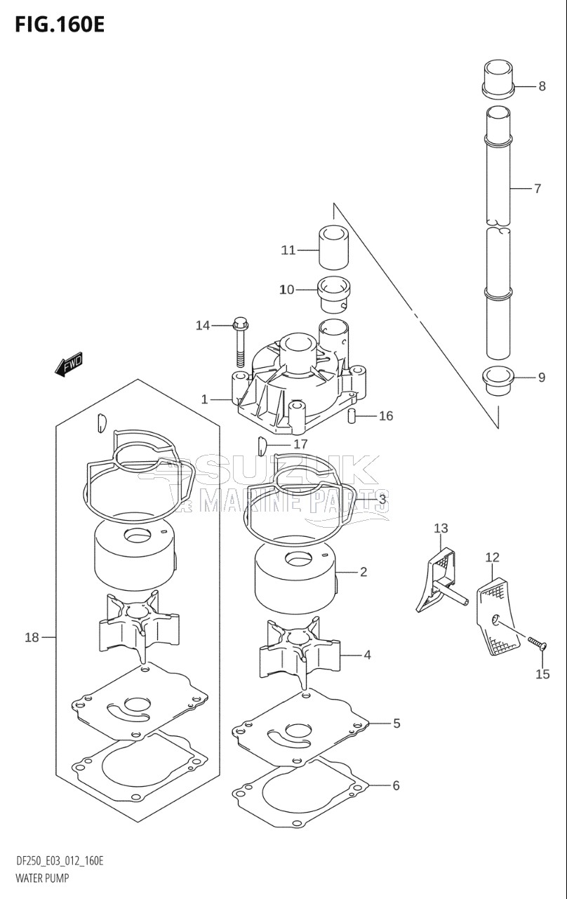 WATER PUMP (DF250T:E03)