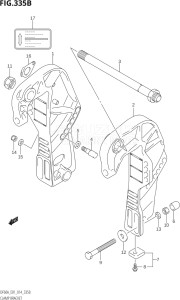 06003F-410001 (2014) 60hp E01 E40-Gen. Export 1 - Costa Rica (DF60AVT  DF60AVTH) DF60A drawing CLAMP BRACKET (DF40AQH:E01)