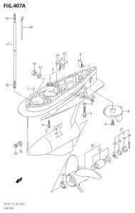 DF175Z From 17502Z-110001 (E03)  2011 drawing GEAR CASE (DF150T,DF175T)