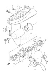 Outboard DF 4 drawing Gear Case