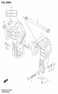 DF40A From 04003F-210001 (E01)  2012 drawing CLAMP BRACKET (DF60AQH:E01)