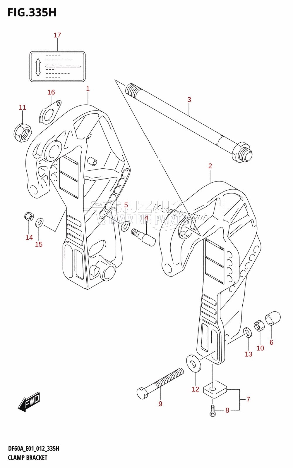 CLAMP BRACKET (DF60AQH:E01)