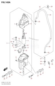 DF200AZ From 20003Z-340001 (E11 E40)  2023 drawing FUEL VAPOR SEPARATOR ((E01,E03):020,E11:021,(E03,E11):(022,023))