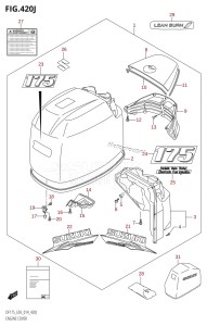 DF150Z From 15002Z-410001 (E03)  2014 drawing ENGINE COVER (DF175T:E03)