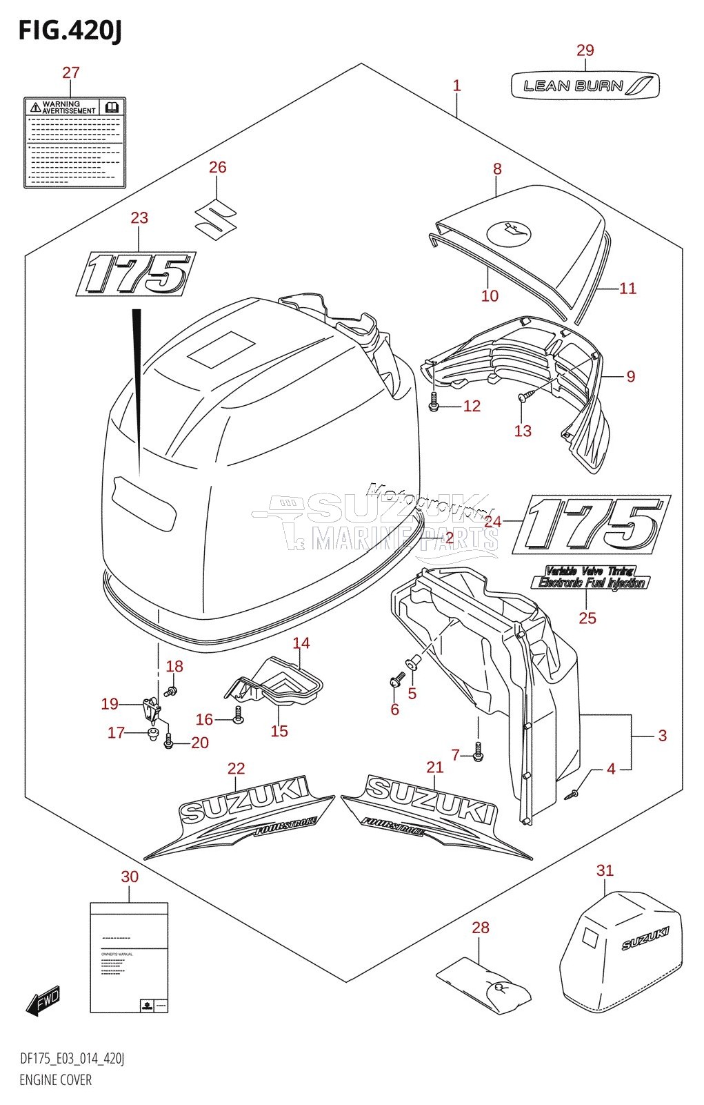 ENGINE COVER (DF175T:E03)