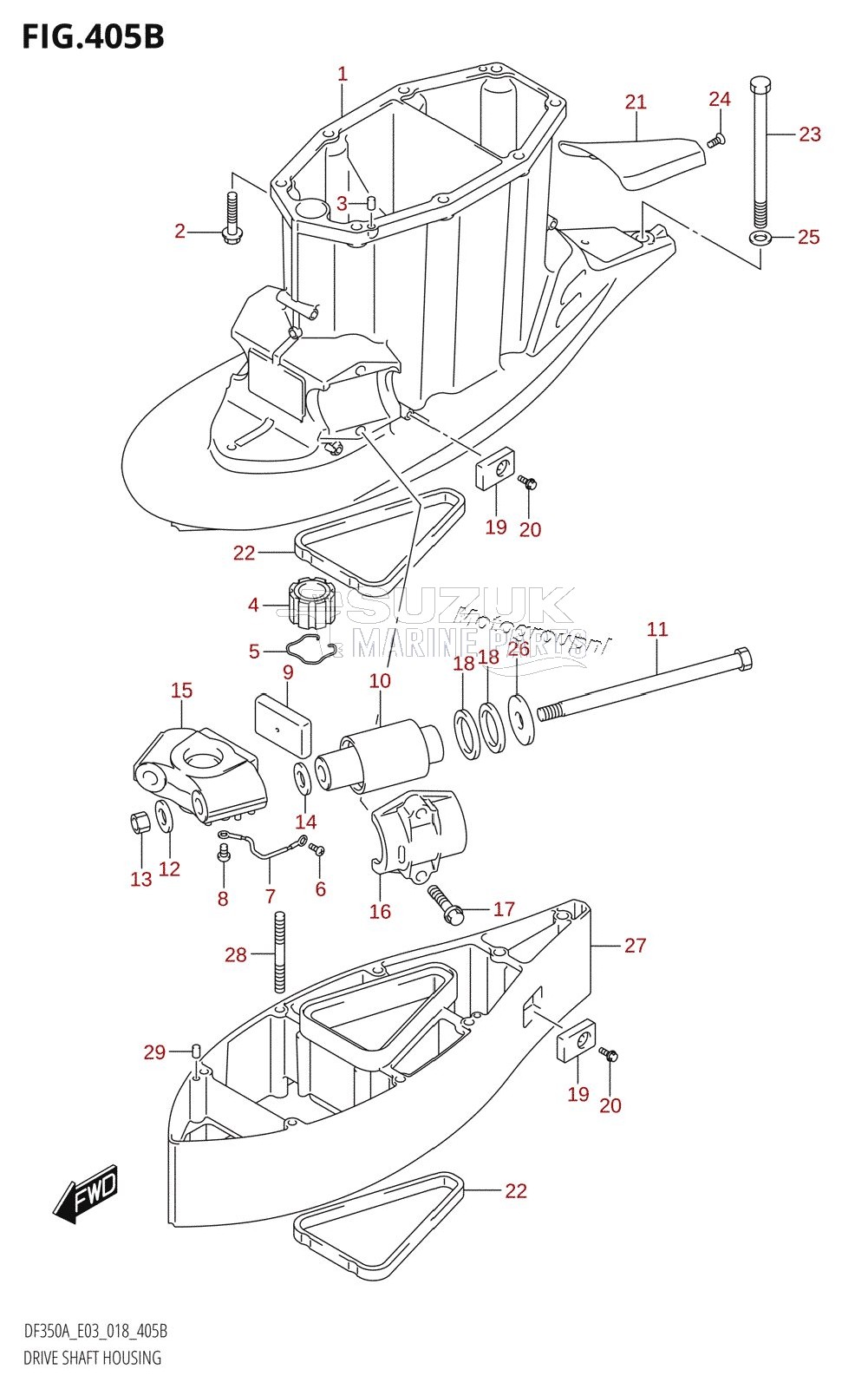 DRIVE SHAFT HOUSING (XX-TRANSOM)