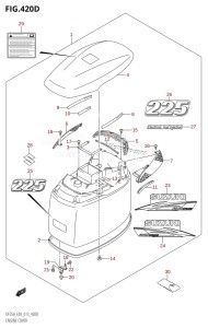 DF250ST From 25004F-310001 (E03)  2013 drawing ENGINE COVER (DF225Z:E03)