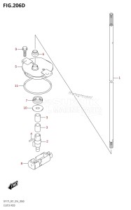 DF175T From 17502F-610001 (E01 E40)  2016 drawing CLUTCH ROD (DF150TG:E40)