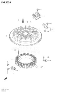 22501Z-421001 (2004) 225hp E01-Gen. Export 1 (DF225ZK4) DF225Z drawing MAGNETO