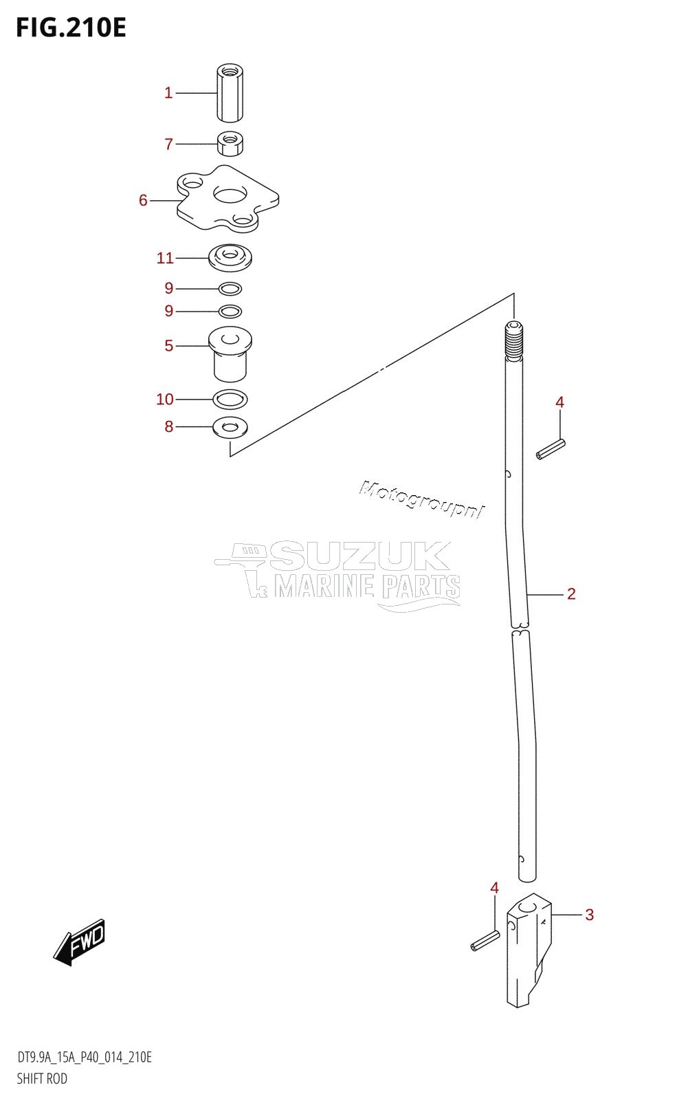 SHIFT ROD (DT15AK:P36)