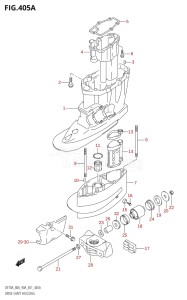 08001F-980001 (2009) 80hp E01 E40-Gen. Export 1 - Costa Rica (DF80ATK10  DF80ATK9  DF80AWTK10) DF80A drawing DRIVE SHAFT HOUSING