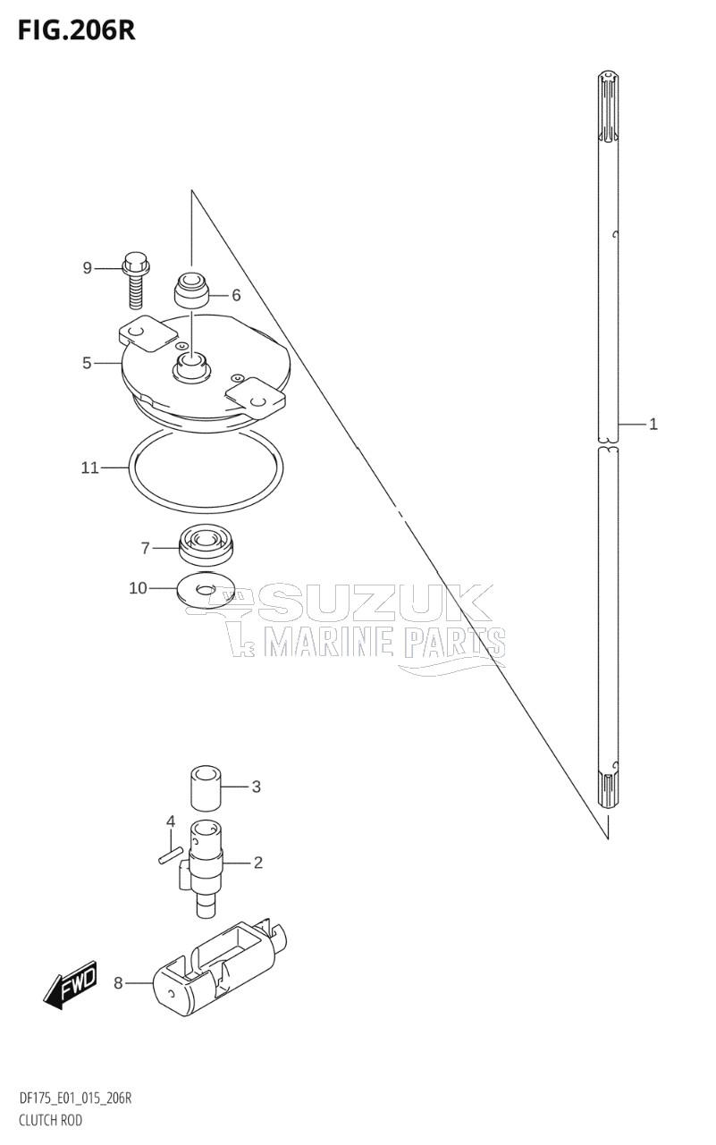 CLUTCH ROD (DF175ZG:E01)