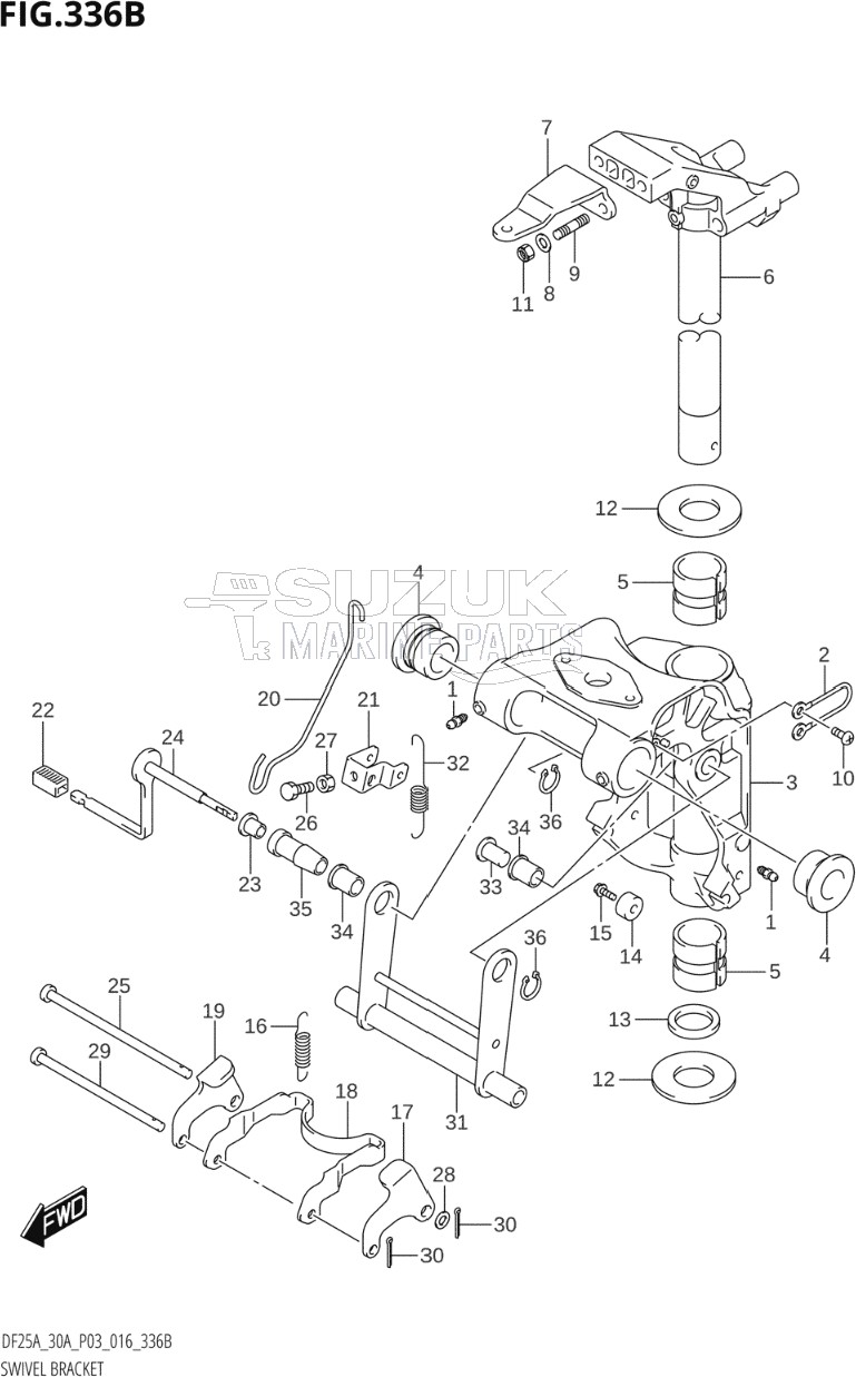 SWIVEL BRACKET (DF25AR:P03)