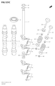 11503F-210001 (2012) 15hp P03-U.S.A (DF15) DF15 drawing CAMSHAFT (DF15:P03)