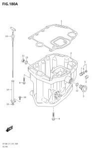 11503F-910001 (2019) 115hp E11 E40-Gen. Export 1-and 2 (DF115AT) DF115A drawing OIL PAN (DF100AT,DF115AST)