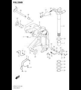 08002F-810001 (2018) 80hp E01 E40-Gen. Export 1 - Costa Rica (DF80AT) DF80A drawing SWIVEL BRACKET (DF80A)